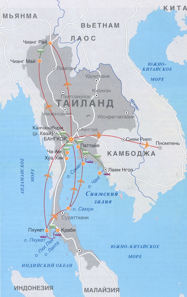 карта Тайланда